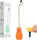 Powder Duster DustFlux Diatomaceous Earth Bulb Duster Laranja