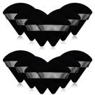 Powder Puff Scartink, algodão preto, 12 peças, triângulo de 7 cm