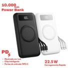 Power Bank 10000 mAh Design Compacto Carregador Compatível Android/iPhone