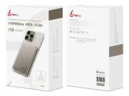Power Bank 10000 mAh Magnético Ultrafino Carregador Portátil Fancy Titânio Cinza