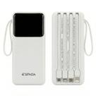 Power Bank 10000mAh Com 4 Cabos Embutidos Tipo C E Lightning