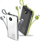 Power Bank 20000mah Alta Velocidade 3.1a Com Cabo Integrado e Anatel