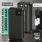 Power Bank 20000mAh Turbo 22.5W Display Digital Carregador Portátil Rápido