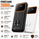 Power Bank Carregador Portátil 20000 mAh Universal Cabos Auxiliares 33W Display Digital Original