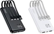 Power bank gold 10.000 mah com cabos embutidos bte29