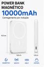 Power Bank Magnético 10000mAh Compatível iPhone 12 13 14 15 16 17 MagSafe Carregador Portátil Indução Sem Fio USBC Carga Rápida