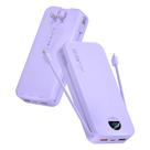 Power bank portátil 20000mAh 22,5W USB-C roxo