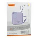 Power bank portátil turbo 22.5w c/visor cabo typec lightning -