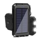 Power Bank Solar 10000mah Com Lanterna Led Sos Carregador Portátil Usb à Prova De Respingo, Quedas E Poeira - Preto