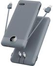 Power Bank VRURC 10000mAh com Cabos Embutidos e Plugue de Parede