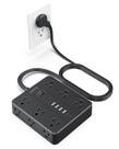 Power Strip AOFO de 5 pés com 12 tomadas e 6 portas USB, protetor contra sobretensão