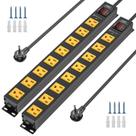 Power Strip CRST 8 Outlet Metal Heavy Duty com proteção contra sobretensão