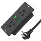 Power Strip HHSOET 5 em 1, carregamento rápido embutido de 45 W, preto