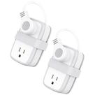 Power Strip NTONPOWER, 4 tomadas, 3 USB com cabo de 1,2 m, pacote com 2 unidades, branco