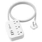 Power Strip okleeic Flat Plug de 3 pés com 3 saídas e 3 portas USB
