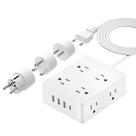 Power Strip Olcorife European Travel com 8 tomadas e 4 portas USB