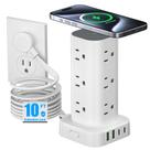 Power Strip Pluackg Tower 12 tomadas 4 USB 15W sem fio Power Strip Pluackg Tower 12 tomadas 4 USB 15W sem fio