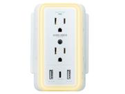 Power Strip SUREANCE de 6 tomadas com luz noturna, 3 portas USB 1050J