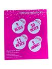 PP32 Kit com 4 mini estêncils 9 a 12 meses para confeitaria e artesanato.
