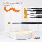 Ppincel pelo sintetico dourado preto longo número 0