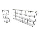 Praleira De Aço Reforçada Mini Porta Pallet 200x60x90 Estante Estoque Bandeja Branca 1 Módulo + 5 Módulos Conjugados Praleira De Aço Reforçada Mini Porta Pallet 200x60x90 Estante Estoque Bandeja Branca 1 Módulo + 5 Módulos Conjugados