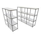 Praleira De Aço Reforçada Mini Porta Pallet 200x60x90 Estante Estoque Bandeja Branca Módulos Conjugados 2 + 3 Praleira De Aço Reforçada Mini Porta Pallet 200x60x90 Estante Estoque Bandeja Branca Módulos Conjugados 2 + 3