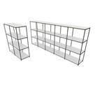 Praleira De Aço Reforçada Mini Porta Pallet 200x60x90 Estante Estoque Bandeja Branca Módulos Conjugados 2 + 5 Praleira De Aço Reforçada Mini Porta Pallet 200x60x90 Estante Estoque Bandeja Branca Módulos Conjugados 2 + 5