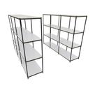 Praleira De Aço Reforçada Mini Porta Pallet 200x60x90 Estante Estoque Bandeja Branca Módulos Conjugados 3 + 3 Praleira De Aço Reforçada Mini Porta Pallet 200x60x90 Estante Estoque Bandeja Branca Módulos Conjugados 3 + 3