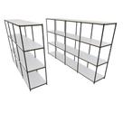 Praleira De Aço Reforçada Mini Porta Pallet 200x60x90 Estante Estoque Bandeja Branca Módulos Conjugados 3 + 4 Praleira De Aço Reforçada Mini Porta Pallet 200x60x90 Estante Estoque Bandeja Branca Módulos Conjugados 3 + 4