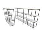 Praleira De Aço Reforçada Mini Porta Pallet 200x60x90 Estante Estoque Bandeja Branca Módulos Conjugados 3 + 5 Praleira De Aço Reforçada Mini Porta Pallet 200x60x90 Estante Estoque Bandeja Branca Módulos Conjugados 3 + 5