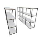 Praleira De Aço Reforçada Mini Porta Pallet 200x60x90 Estante Estoque Bandeja Branca Módulos Conjugados 4 + 4 Praleira De Aço Reforçada Mini Porta Pallet 200x60x90 Estante Estoque Bandeja Branca Módulos Conjugados 4 + 4