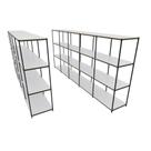 Praleira De Aço Reforçada Mini Porta Pallet 200x60x90 Estante Estoque Bandeja Branca Módulos Conjugados 4 + 5 Praleira De Aço Reforçada Mini Porta Pallet 200x60x90 Estante Estoque Bandeja Branca Módulos Conjugados 4 + 5