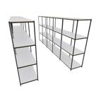 Praleira De Aço Reforçada Mini Porta Pallet 200x60x90 Estante Estoque Bandeja Branca Módulos Conjugados 5 + 5 Praleira De Aço Reforçada Mini Porta Pallet 200x60x90 Estante Estoque Bandeja Branca Módulos Conjugados 5 + 5