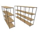 Praleira De Aço Reforçada Mini Porta Pallet 200x60x90 Estante Estoque Bandeja Crua Módulos Conjugados 3 + 4