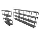 Praleira De Aço Reforçada Mini Porta Pallet 200x60x90 Estante Estoque Bandeja Preta Módulos Conjugados 2 + 5 Praleira De Aço Reforçada Mini Porta Pallet 200x60x90 Estante Estoque Bandeja Preta Módulos Conjugados 2 + 5