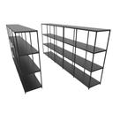 Praleira De Aço Reforçada Mini Porta Pallet 200x60x90 Estante Estoque Bandeja Preta Módulos Conjugados 4 + 5 Praleira De Aço Reforçada Mini Porta Pallet 200x60x90 Estante Estoque Bandeja Preta Módulos Conjugados 4 + 5