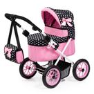 Pram Bayer Trendy Hearts em preto e rosa para bonecas de até 18" Pram Bayer Trendy Hearts em preto e rosa para bonecas de até 18"