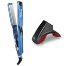 Prancha Chapinha Cabelo Pro Tittan Lion 220v Azul + Suporte Secador Modelador Cabelo Universal Lizz Prancha Chapinha Cabelo Pro Tittan Lion 220v Azul + Suporte Secador Modelador Cabelo Universal Lizz