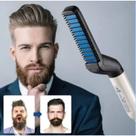 Prancha Chapinha Modeladora Pente Elétrico Escova Portátil Alisador Modelador de Barba e Cabelo Topete Masculino Dá Volume aos Cabelos Reduz Frizz