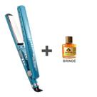Prancha/Chapinha Nano Titanium Babyliss Pro para progressiva/ para alisar - Tradicional Azul 1+1/4 (230ºC) Original By Roger + Óleo de Argan 8ml