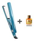 Prancha/Chapinha Nano Titanium Babyliss Pro para progressiva/para alisar - TRADICIONAL Azul 1+1/4 450ºF (230ºC) Original By Roger + Óleo de argan 8ml