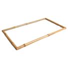 PRANCHA DE BAMBU RETANGULAR SEM ALCA C/ VIDRO LISO 46,5 X 28 cm