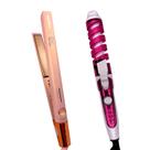 Prancha De Cabelo Britania Titanium Profissional Salão Ions 450f Progressiva Chapinha Rosa Bs04 Modelador Spirale Nova Bivolt