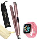 Prancha De Cabelo Gama Italy Profissional Cerâmica 450ºf Sensi Chapinha Progressiva Milhões Ions Rose Bivolt Relogio Smartwatch