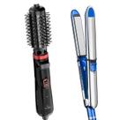 Prancha De Cabelo Gold Profissional Ion 465ºf Titanium Chapinha Progressiva Digital Bivolt Escova Gama Italy Rotativa 1100w