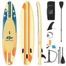 Prancha de Stand Up Paddle Inflável Goplus 320 cm de Comprimento e 15 cm de Espessura Bege