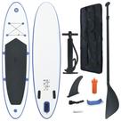 Prancha de stand up paddle inflável vidaXL azul e branca
