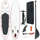 Prancha de stand up paddle vidaXL prancha de surfe inflável vermelha