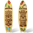 Prancha de surfe Yard Signs Tiki Bar com festa de luau havaiana Stakes