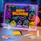 Prancheta de desenho LED Lumiboard 12x8cm com 7 cores para crianças